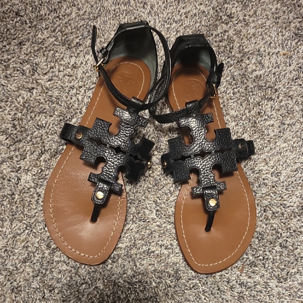 Black Leather Sandals